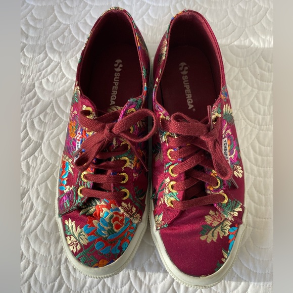 SUPERGA Embroidered Satin Sneakers - Picture 3 of 9